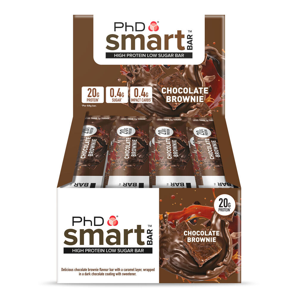PHD NUTRITION PhD Nutrition | Smart Bar | Chocolate Brownie Flavour | 64g | 12 pack