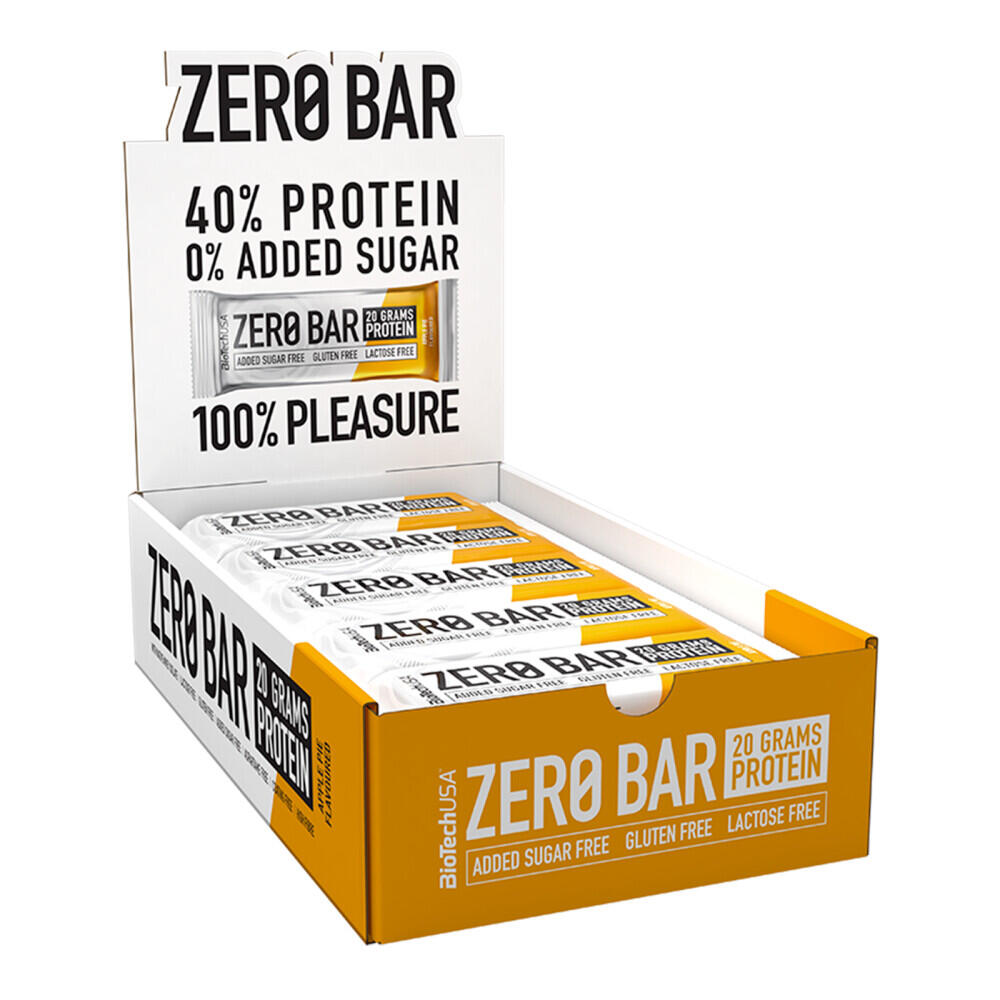 BIOTECHUSA Barrette proteiche - Zero Bar - Torta di Mele Confezione da 20