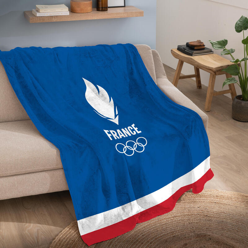 Plaid cuddle 125x150 cm polyester Jeux Olympiques - Oly France