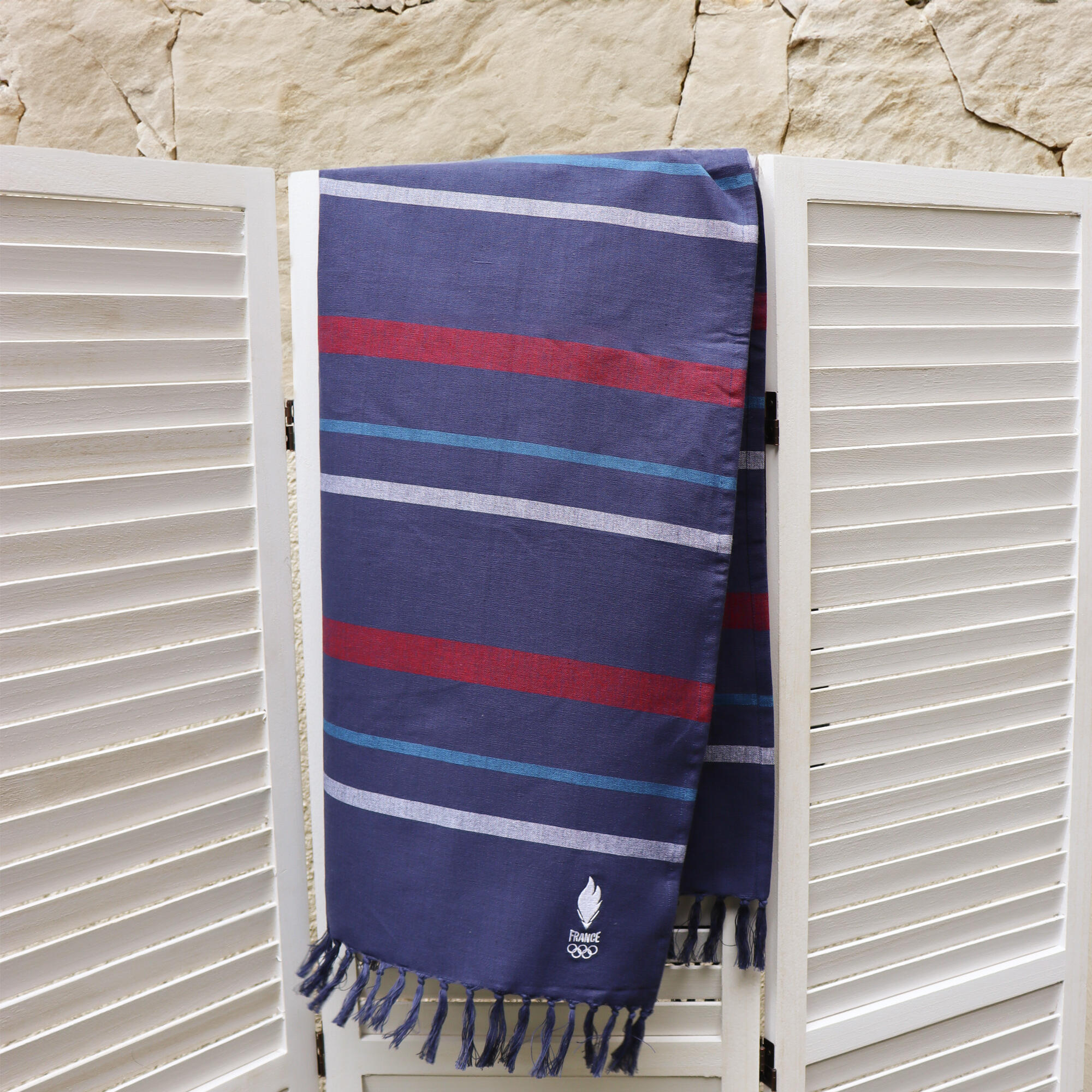 Fouta 70x140 cm 100% coton Jeux Olympiques - EFR Oly Tricolore 3/5