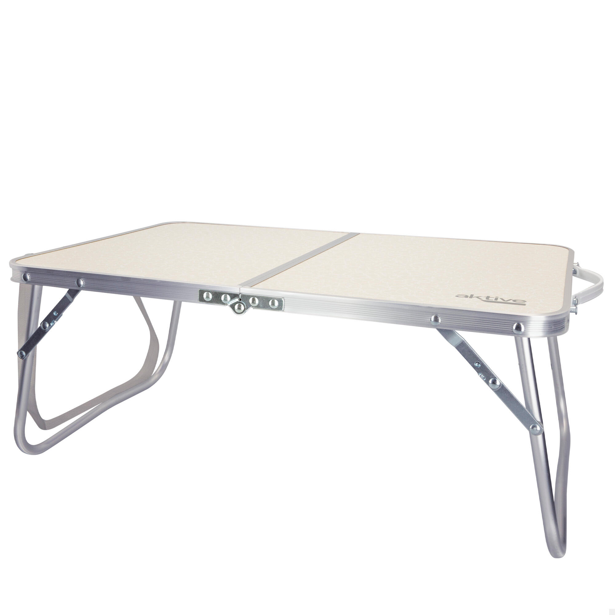 AKTIVE Mesa dobrável camping creme Aktive