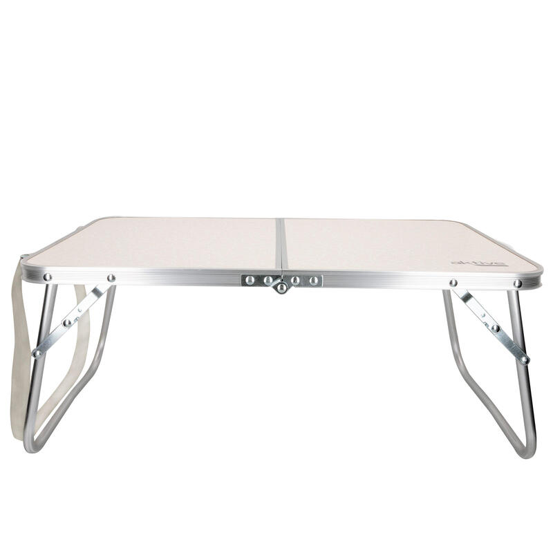 AKTIVE - Table Pliante en Aluminium avec Poignée. Table de Camping, Blanc