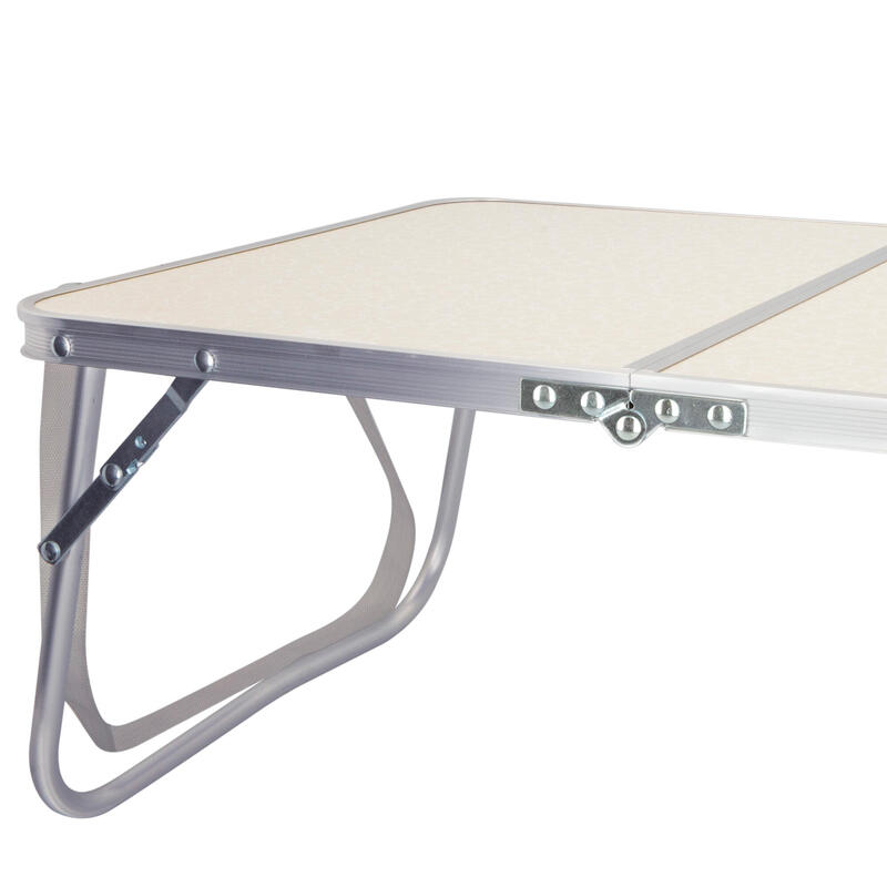 AKTIVE - Table Pliante en Aluminium avec Poignée. Table de Camping, Blanc