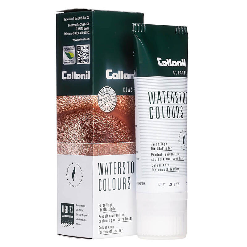 Crema de pantofi Collonil Waterstop Colours, 75 ml, alb murdar