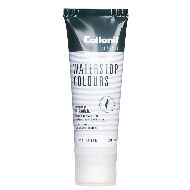 Crema de pantofi cu ulei de migdale Collonil Waterstop Colours, 75 ml, off white