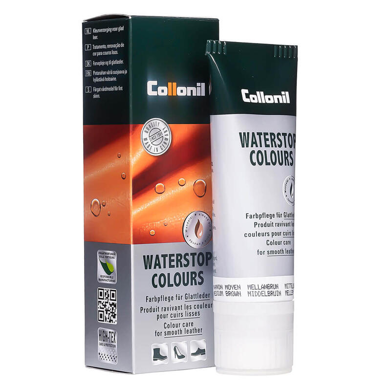 Crema de pantofi cu ulei de migdale Collonil Waterstop Colours, maro mediu