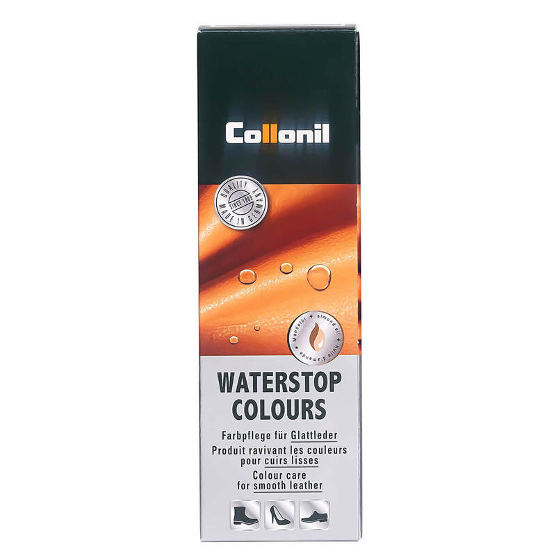 Crema de pantofi cu ulei de migdale Collonil Waterstop Colours, maro inchis