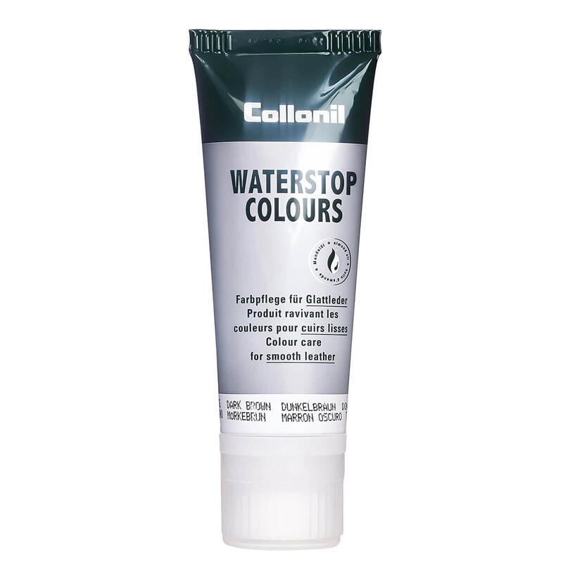 Crema de pantofi cu ulei de migdale Collonil Waterstop Colours, maro inchis