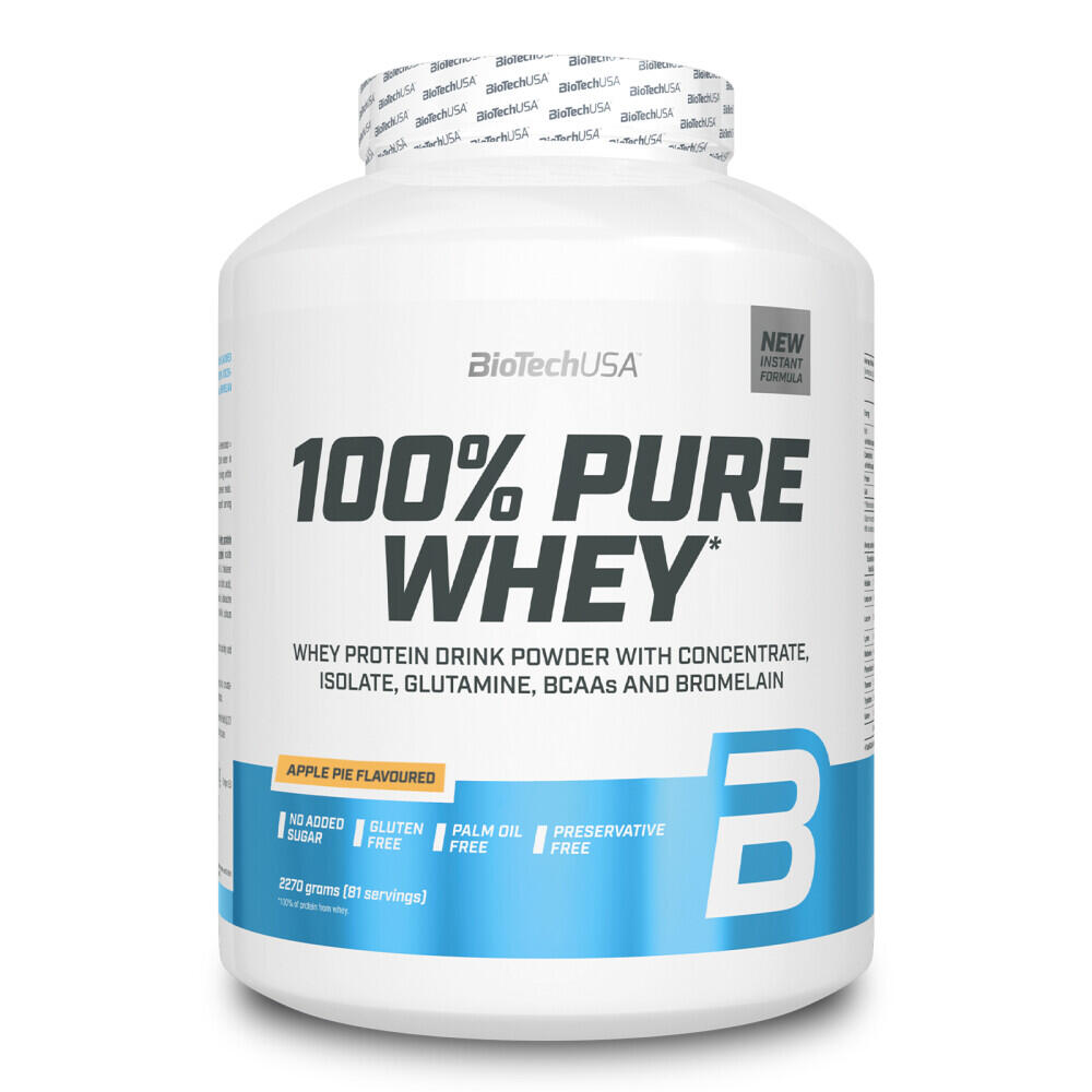 BIOTECHUSA Concentrato di siero di latte - 100% Pure Whey - Torta di Mele