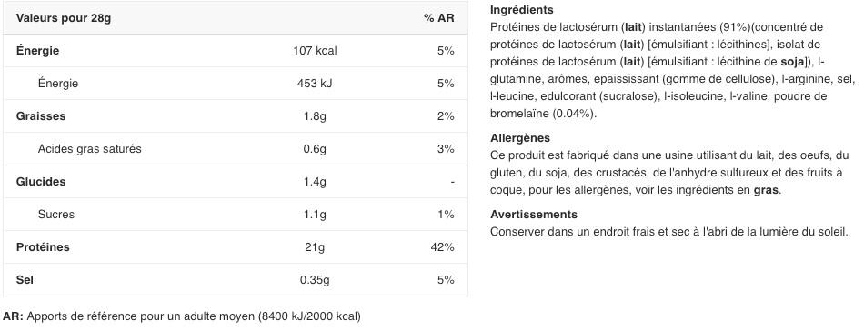 Whey concentrée - 100% Pure Whey - Riz au Lait 2/3
