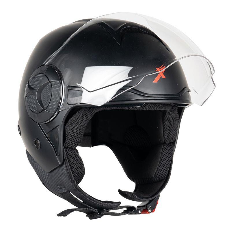 MOTOBLOUZ Casque JET ARKEON Black Mat pour Scooter Vélo Trottinette 3/7