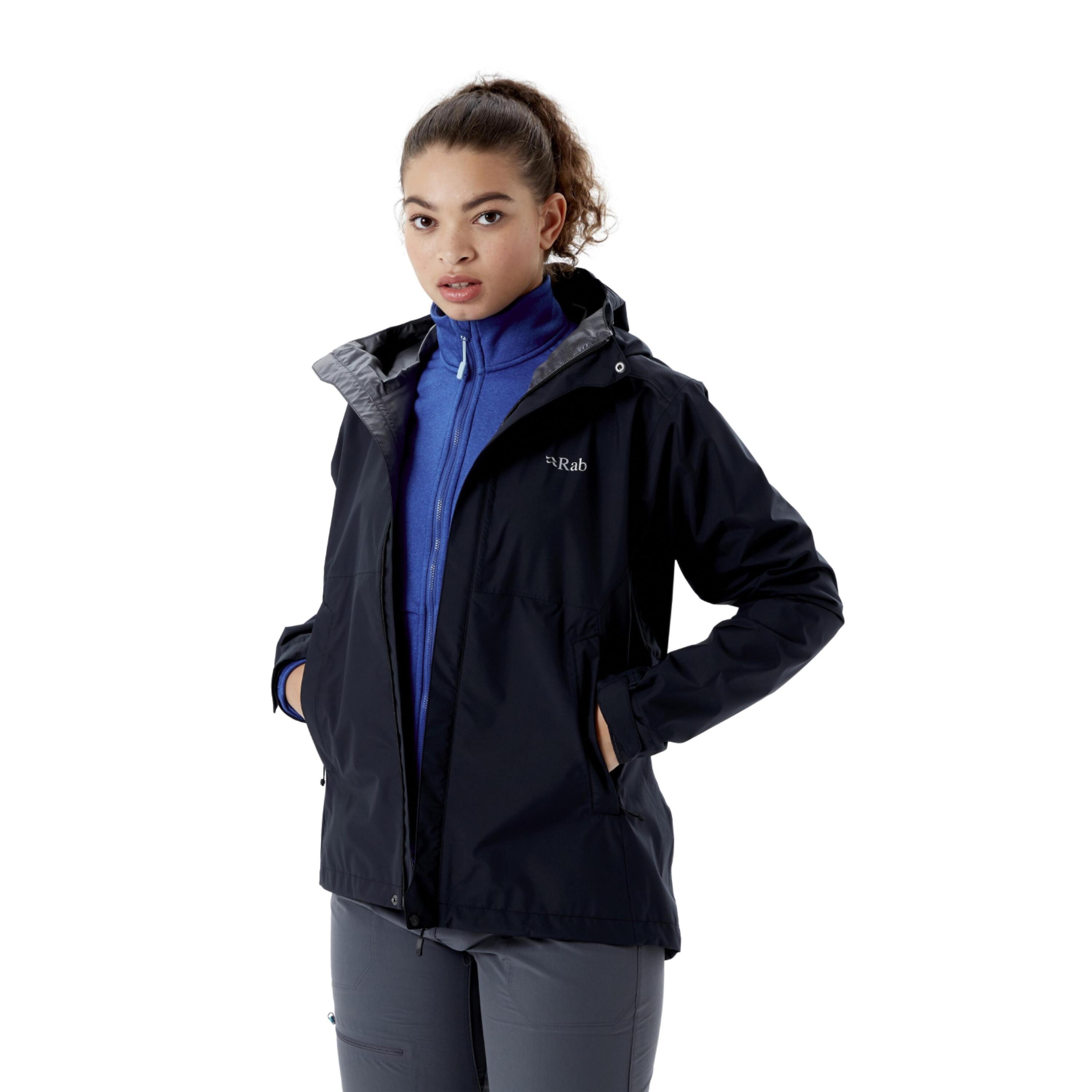 Kurtka przeciwdeszczowa damska Rab Downpour Eco Jacket z kapturem 3/7