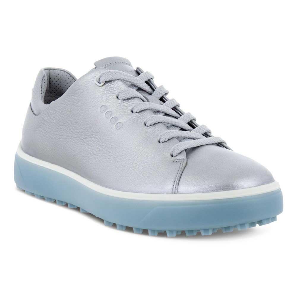 ECCO ECCO Tray, Damen-Golfschuhe, wasserdichtes Leder, Alu Silver/Aron