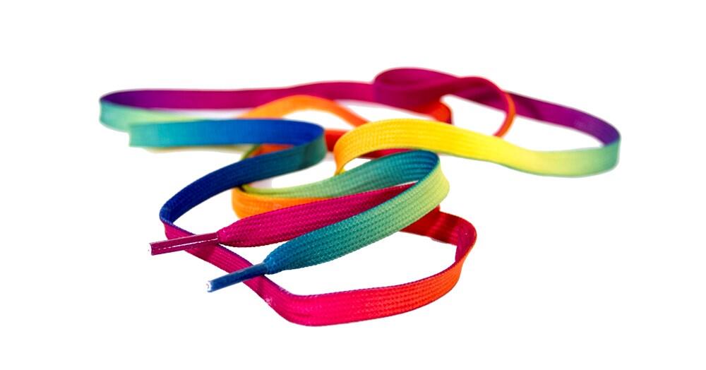 Rainbow Rollerskate Laces - Size: 180cm 2/3