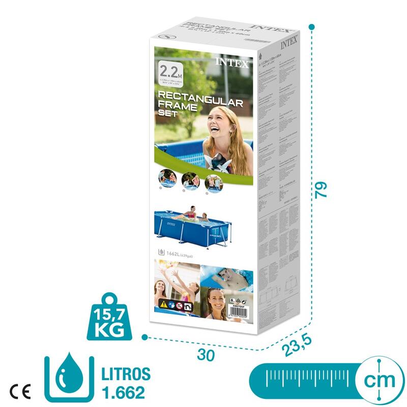 Piscine natation - Small Frame bleu adulte