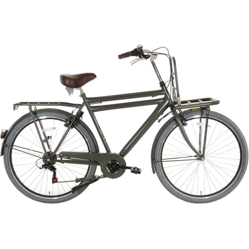 Découvrez le vélo pour hommes Spirit Transporter gris mat, 28 pouches 57 cm