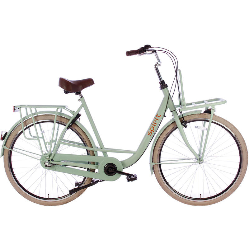 Découvrez le vélo pour mamans Spirit Daily N3 en vert, 28 pouces, cadre de 50 cm