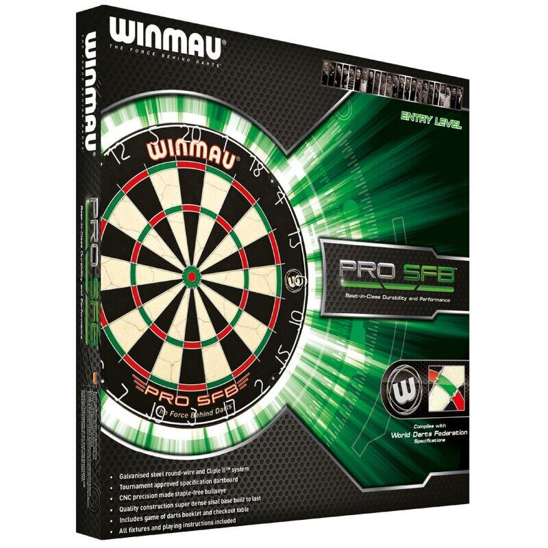 Winmau Dartboard Pro SFB Set inklusive 2 Satz Steeldarts 5/5