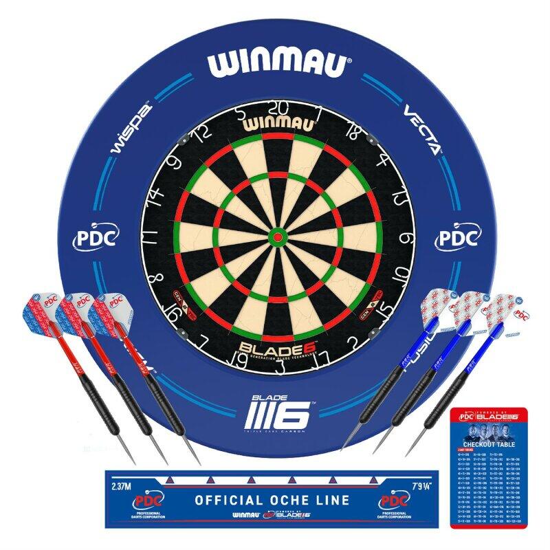 WINMAU Bersaglio Winmau PDC Blade 6 con Freccette in Acciaio e Accessori