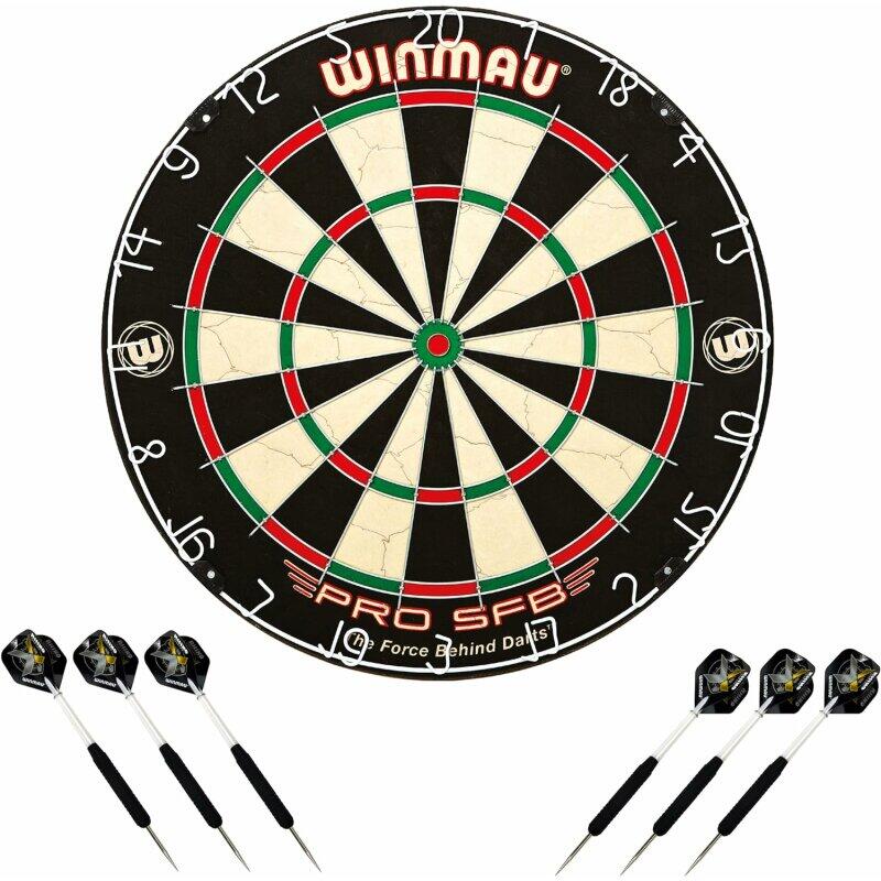 WINMAU Winmau Dartboard Original Blade 6 + 2 Steeldart Sets Broadside Brass