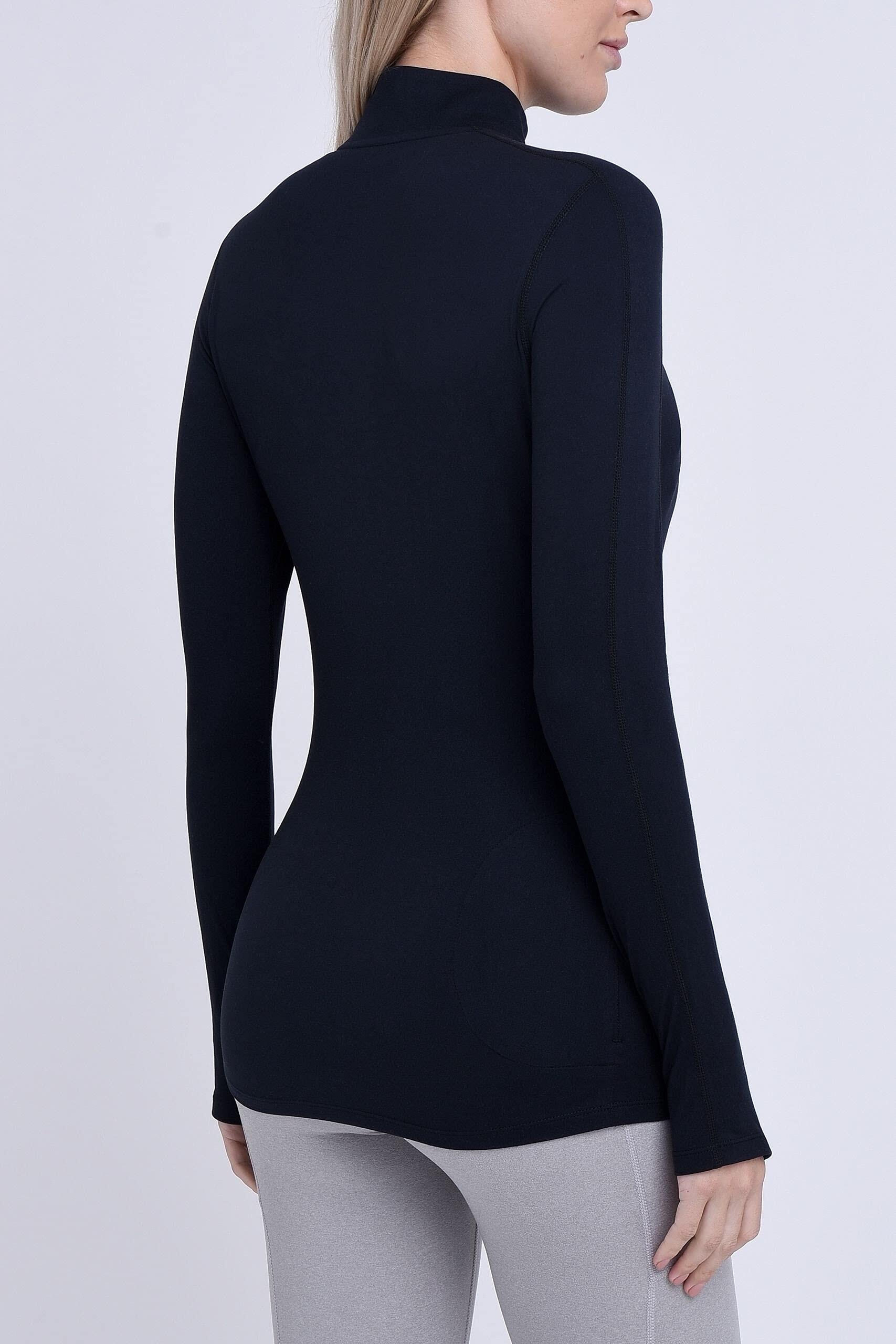 Women's All Season Long Sleeve Running Top - Black Stealth 2/5