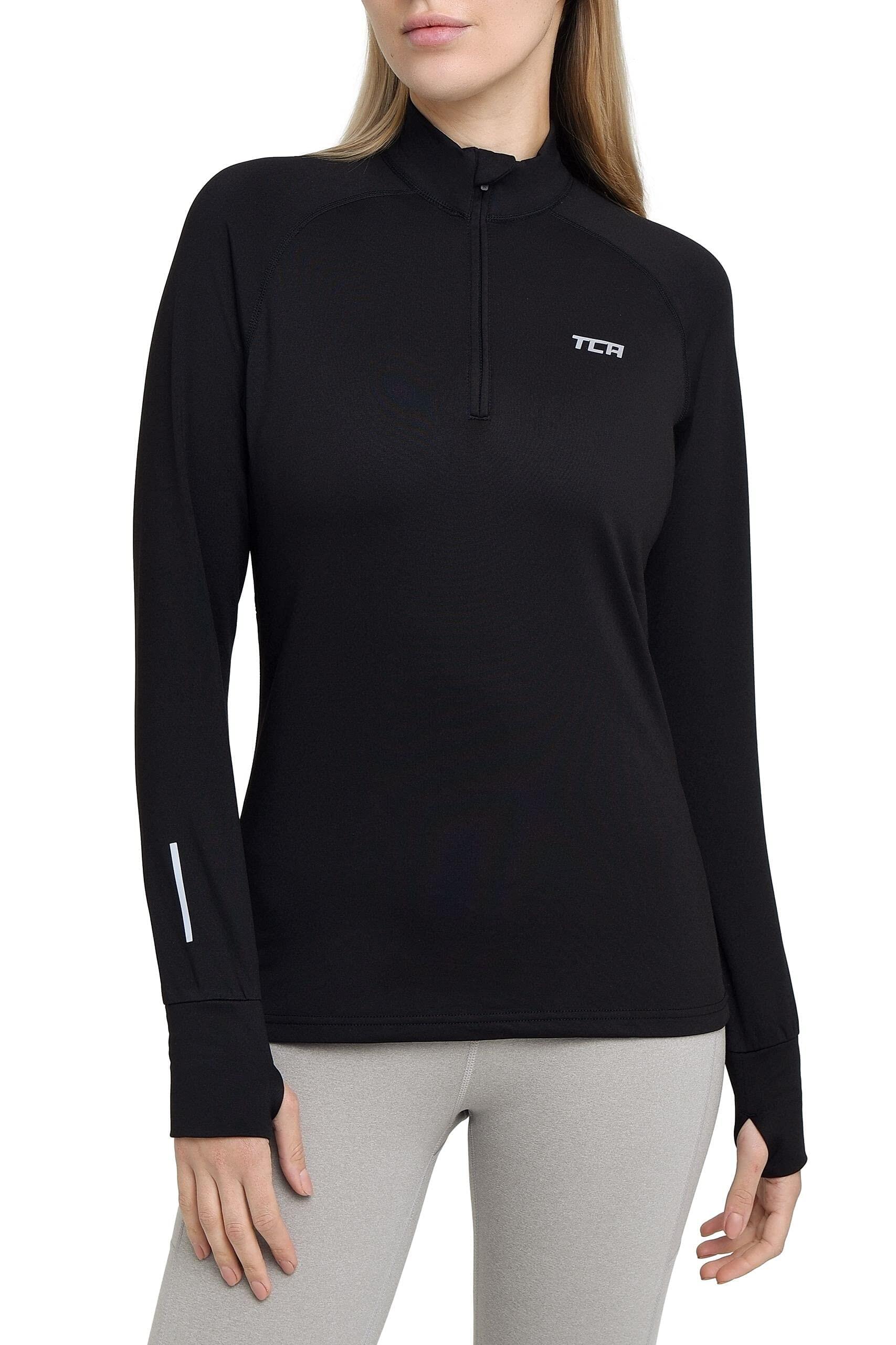 Women's Winter Run Half Zip Top - Black Rock 1/5