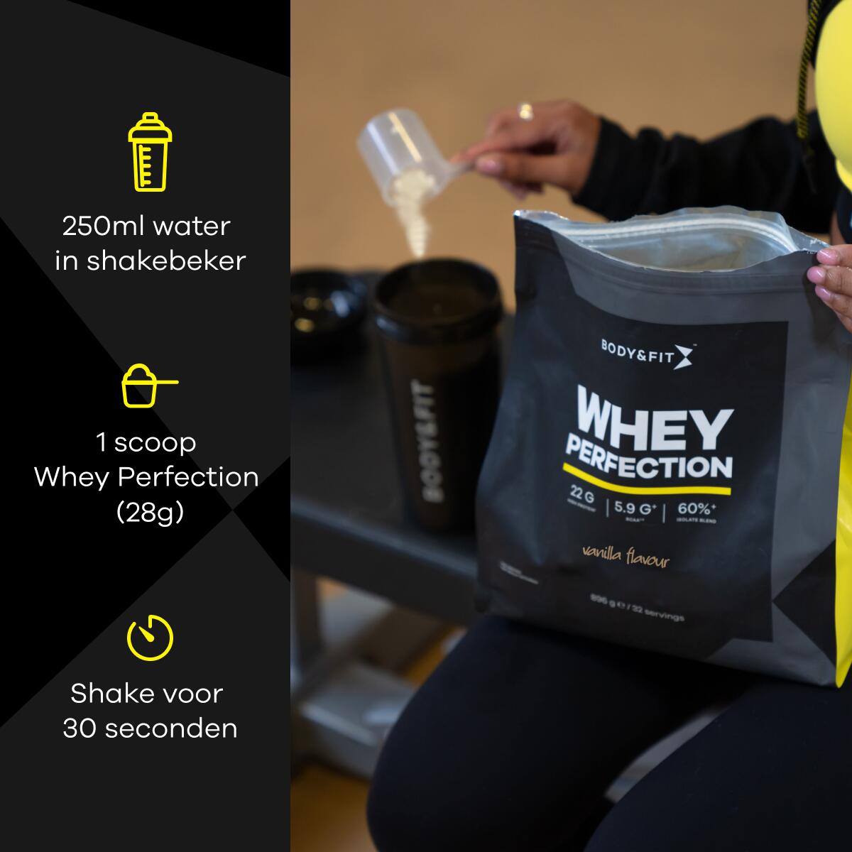 Whey Perfection Cookies & Cream - Proteine Poeder - 81 eiwitshakes (2,26kg) 2/4