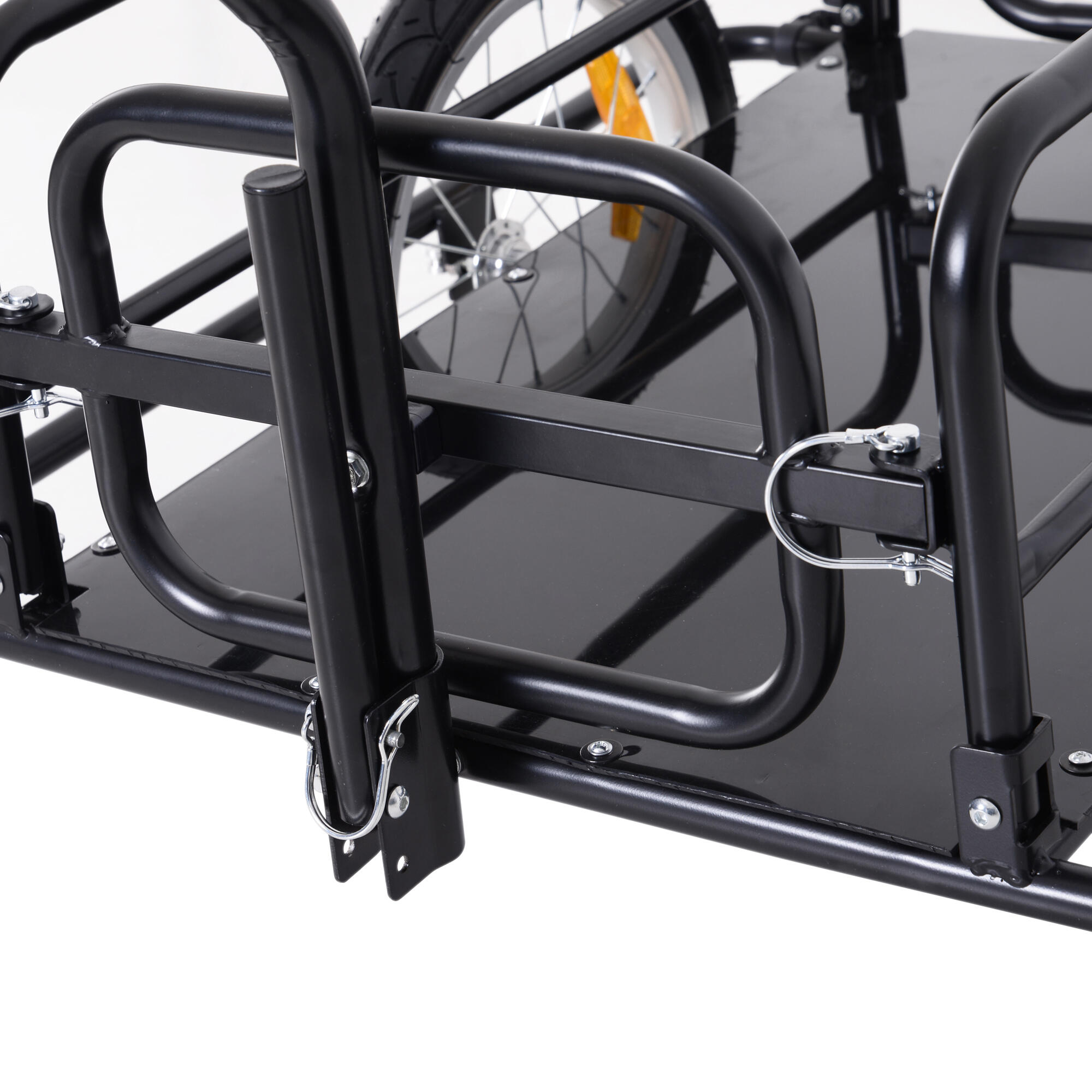Remolque para Bicicleta HOMCOM 155x71.5x77 cm Negro 4/7