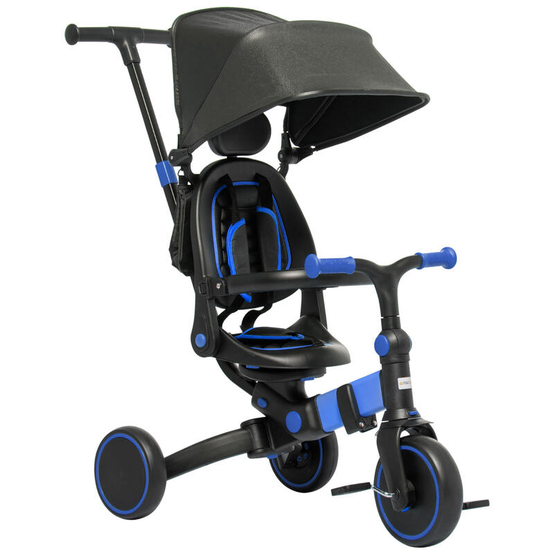3 en 1 Triciclo para bebé carga 25 kg AIYAPLAY 96,5x49x101 cm azul