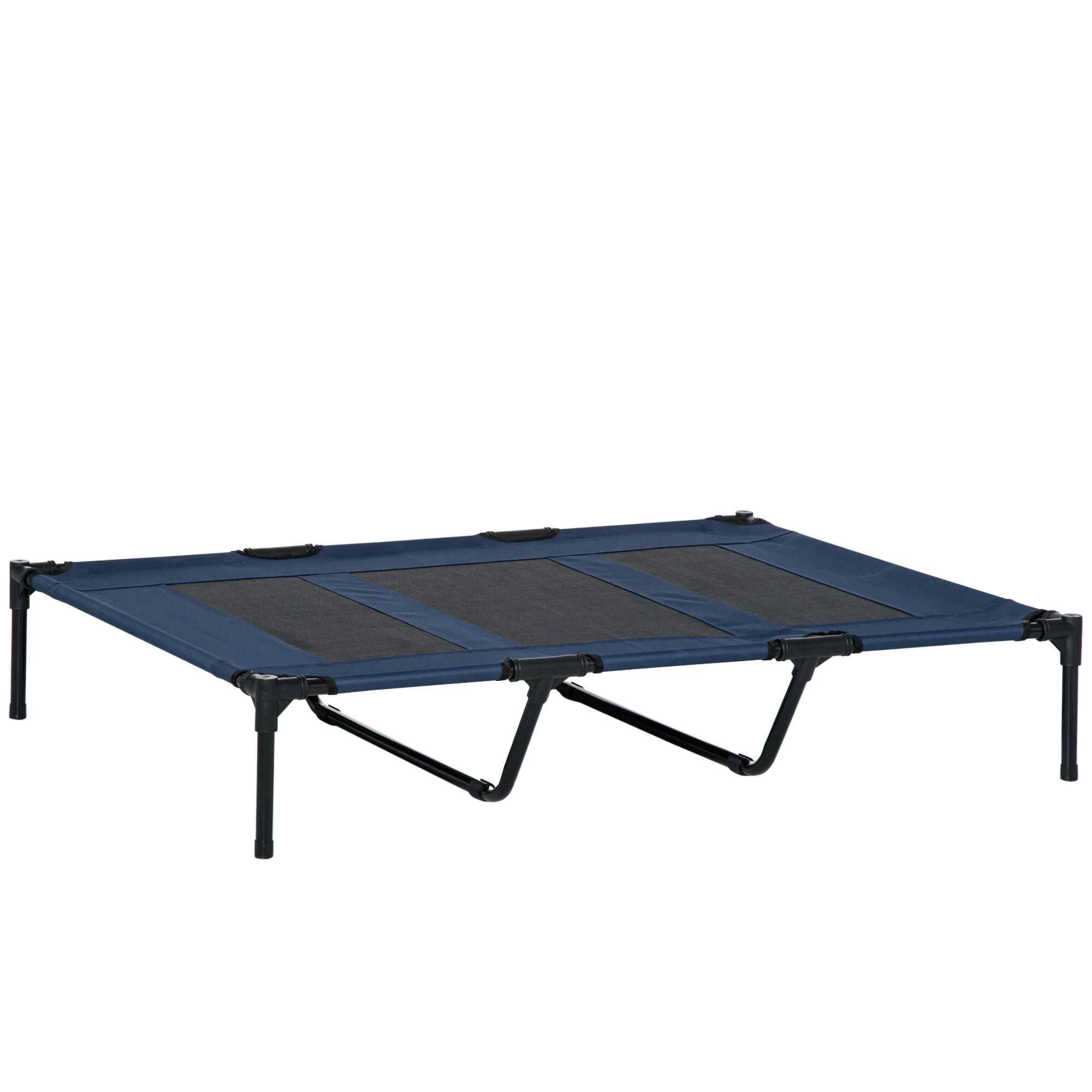 Cama Elevada para Perros PawHut 122x92x23 cm Azul 1/7