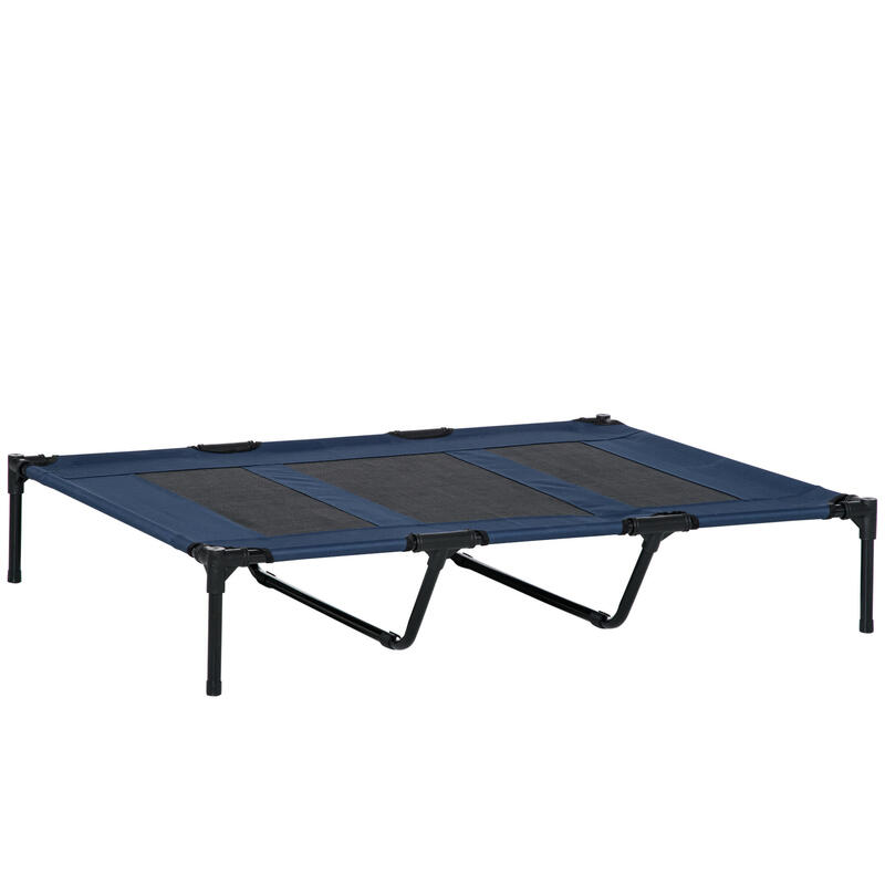 Cama Elevada para Perros PawHut 122x92x23 cm Azul