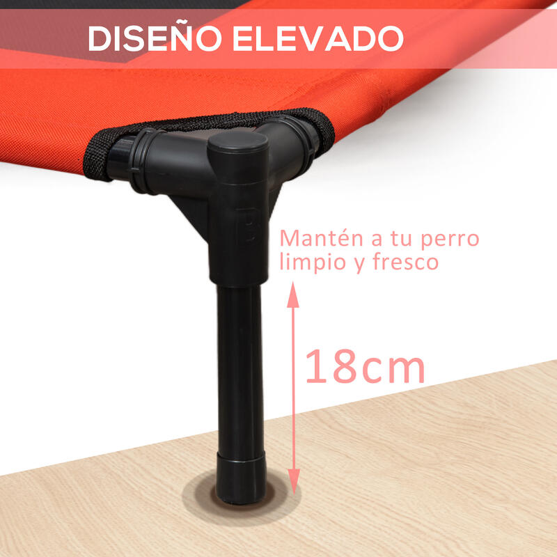 PawHut Cama Elevada para Perros  Tela Oxford para Interior Exterior