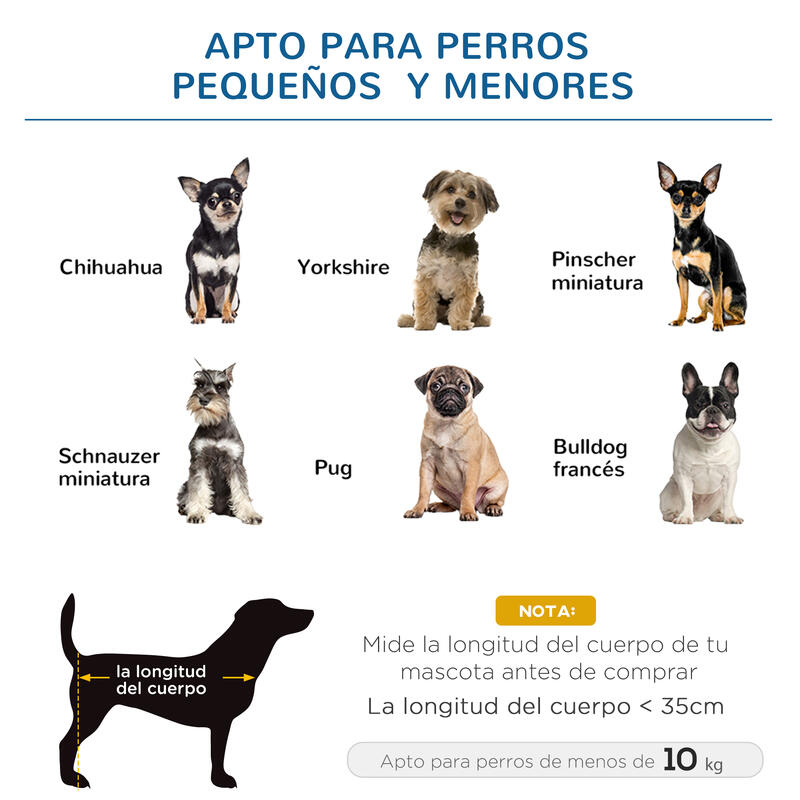 PawHut Cama Elevada para Perros  Portátil Cama para Mascotas 61x46x18 cm Azul