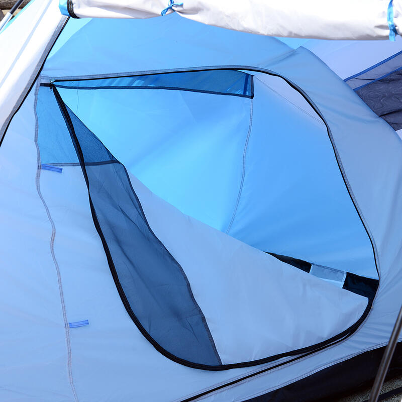 Tenda de campismo azul e branco Outsunny