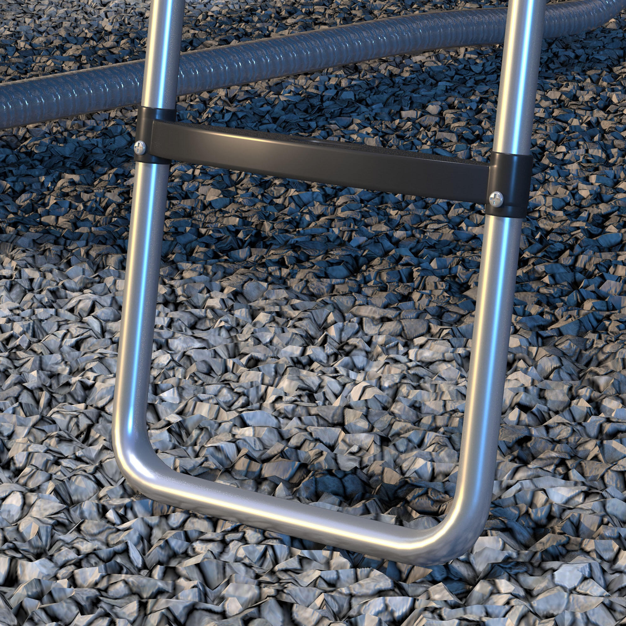 Escalera para Trampolín SPORTNOW 110x32 cm Plata 5/7