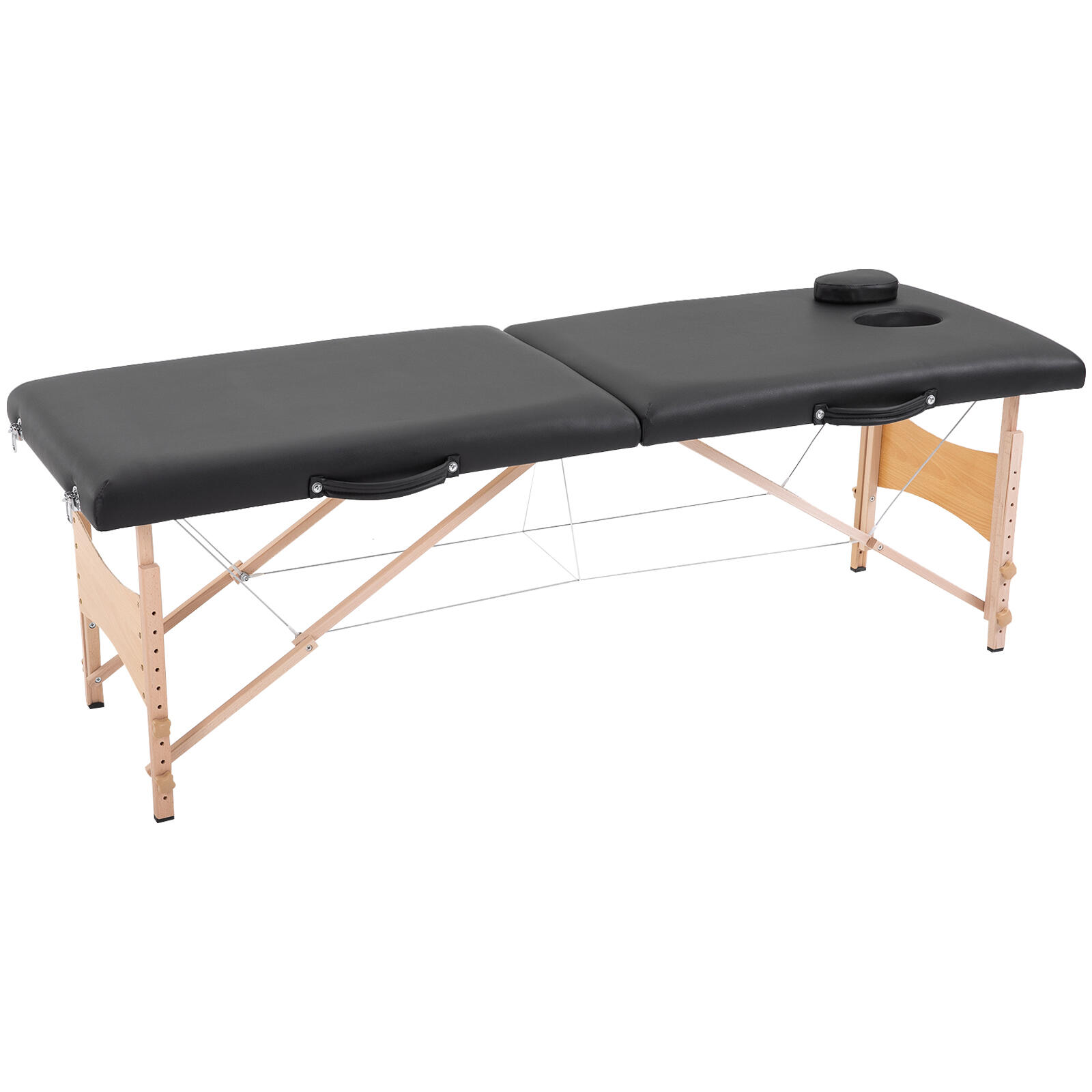 Marquesa de massagem 186x60x58-81 cm preto HOMCOM