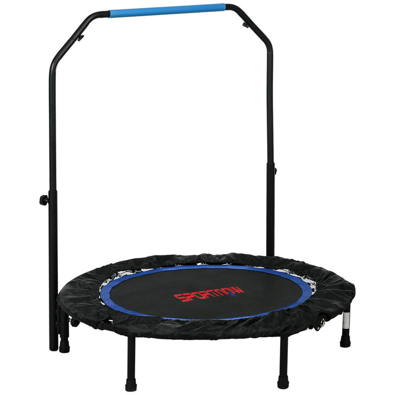 Trampolim fitness ø102x99-123 cm preto e laranja HOMCOM