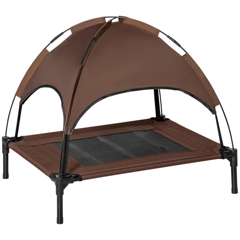 Cama para mascotas Pawhut café 76x61x73 cm tela oxford 600d