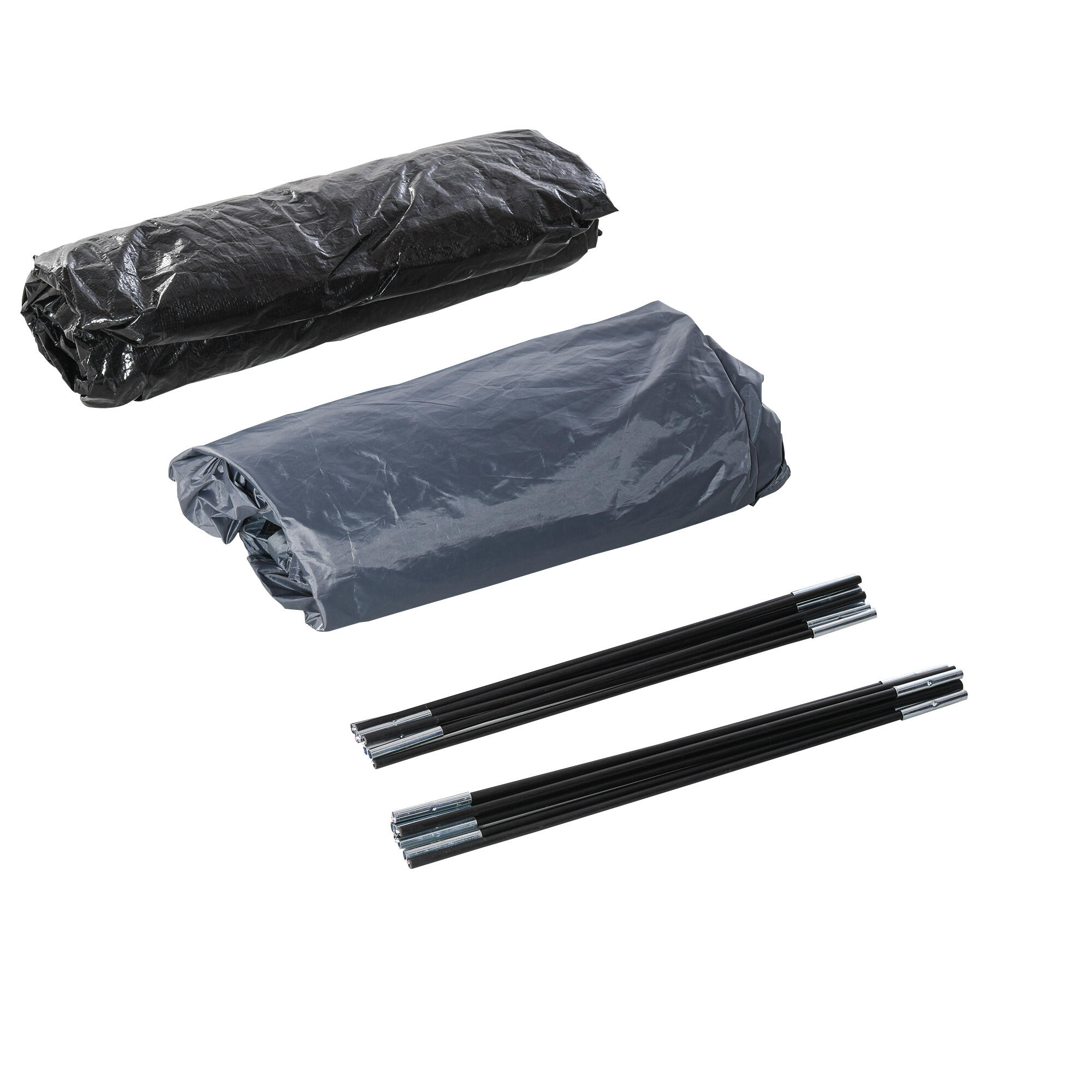 Tenda de campismo cinza e azul Outsunny 4/7