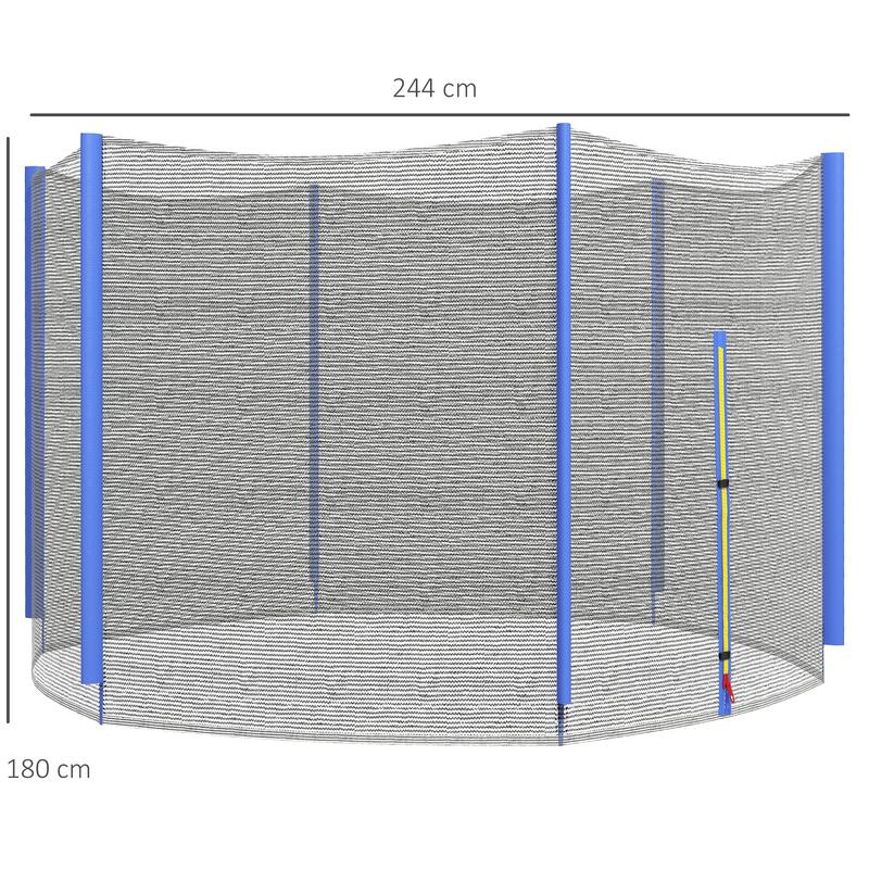 Rede para trampolim ø244x180 cm azul SPORTNOW