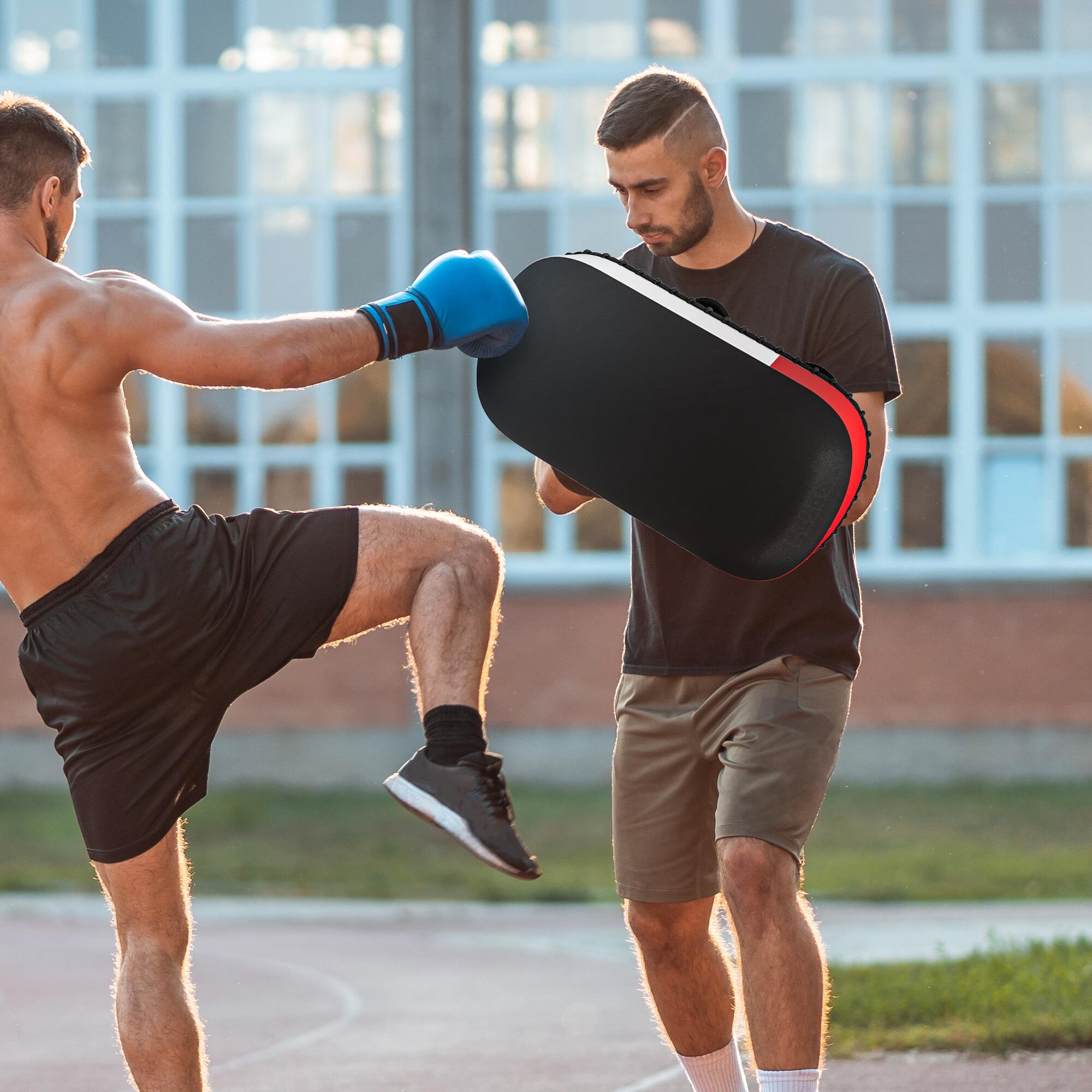 Coussin de frappe - Muay Thaï, kickboxing - Adulte - Noir/rouge 3/6