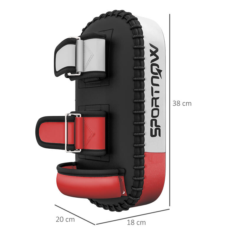 Escudo de golpe para boxe preto, vermelho e branco SPORTNOW