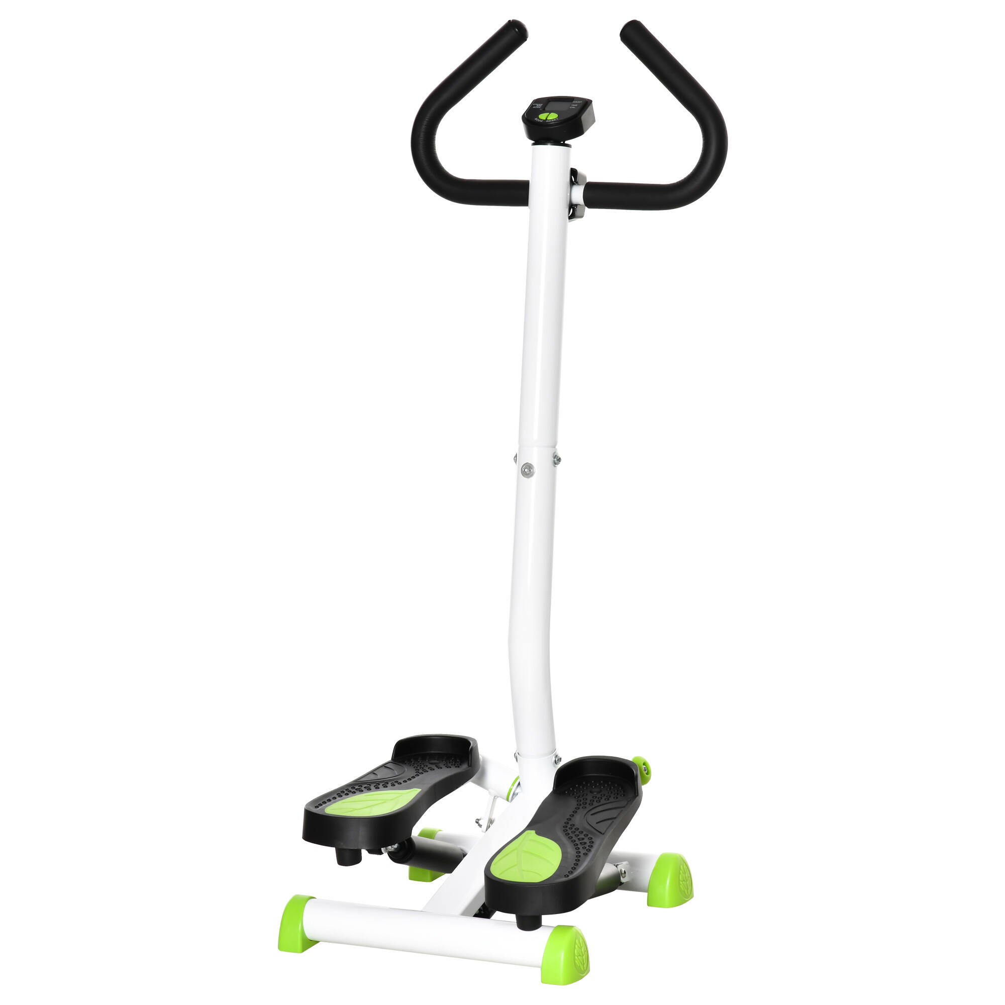 Máquina de step branco, preto e verde HOMCOM