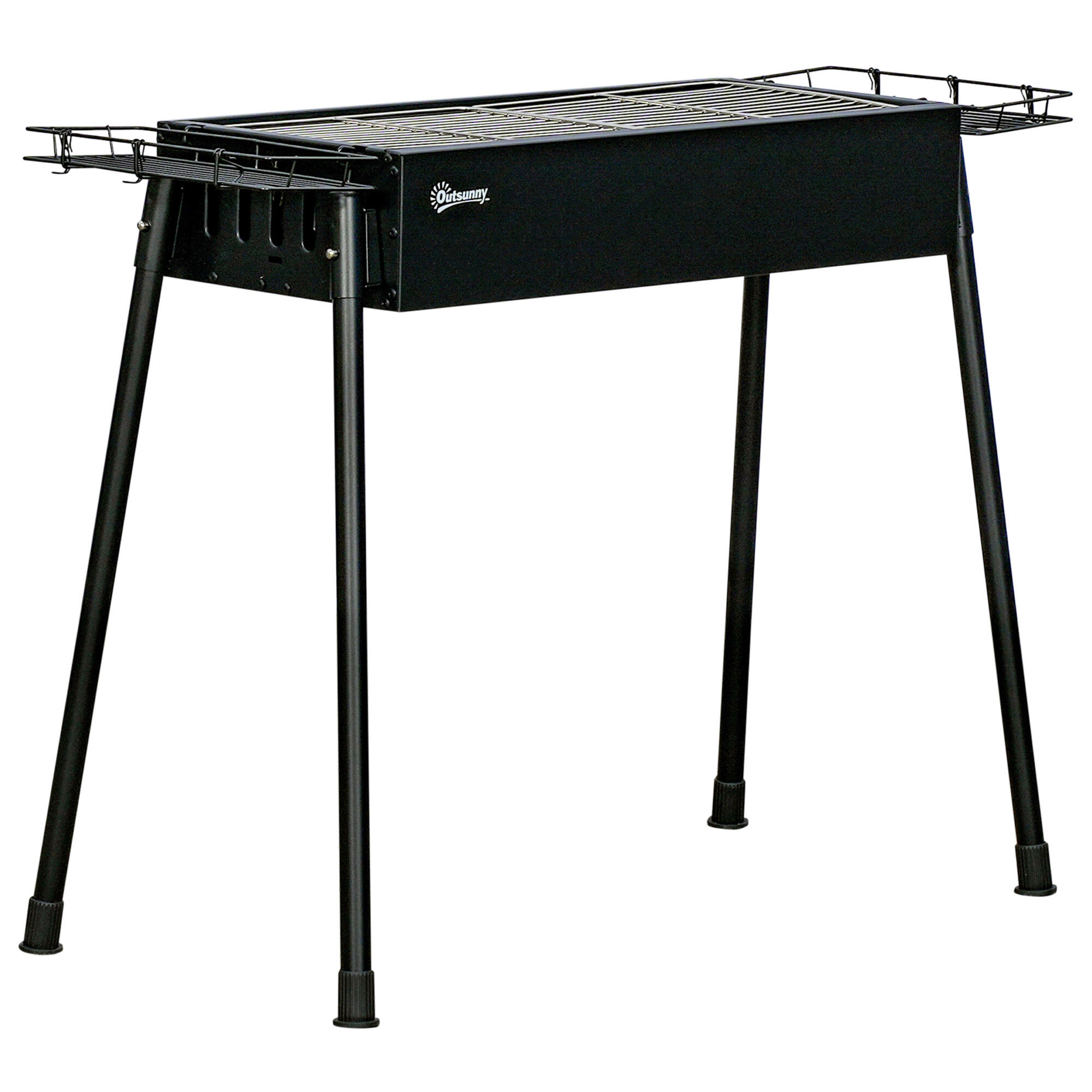 Barbecue a carvão 77x30x70 cm preto outsunny