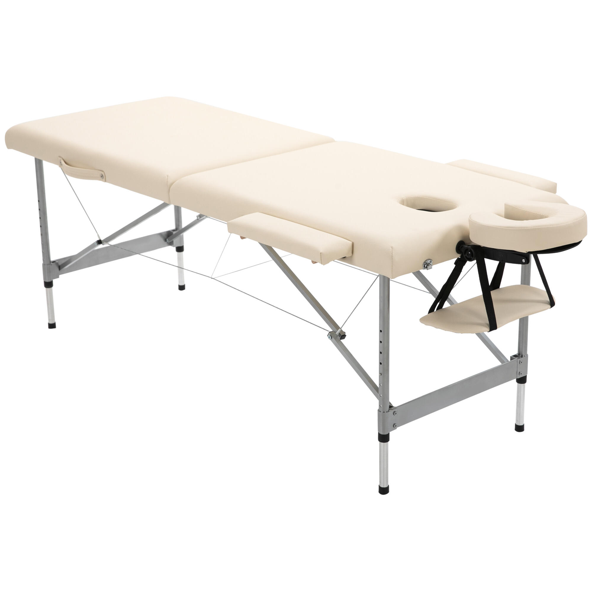 Marquesa Dobrável HOMCOM 186x71x62-83cm Bege