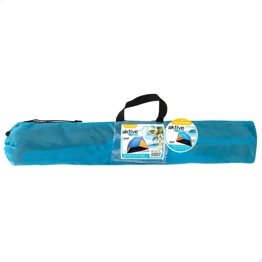 Tienda paravientos azul y naranja 200x125x120 cm Aktive 4/7