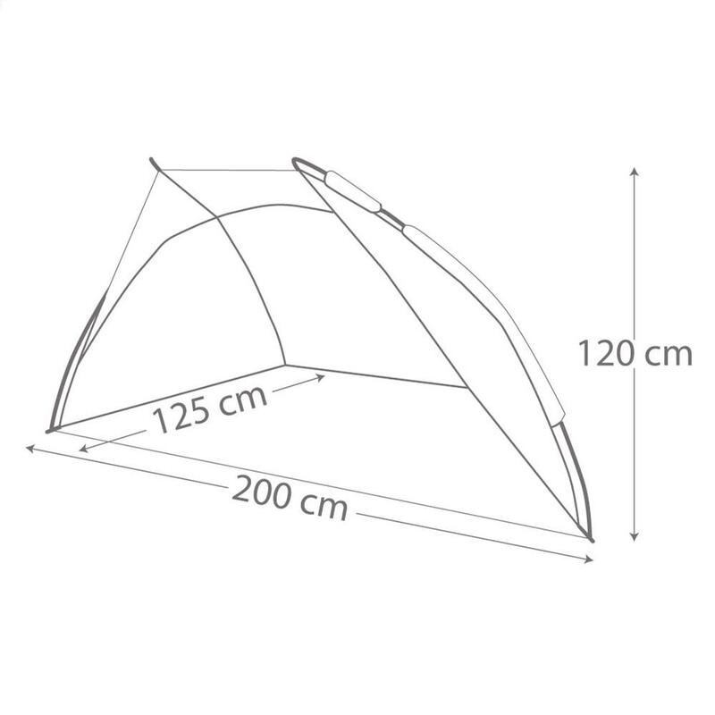 Tenda para-ventos  azul e laranja 200x125x120 cm Aktive