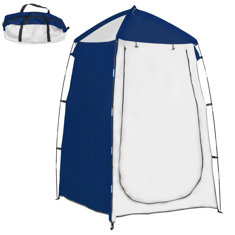 Tenda de duche prata e azul Outsunny