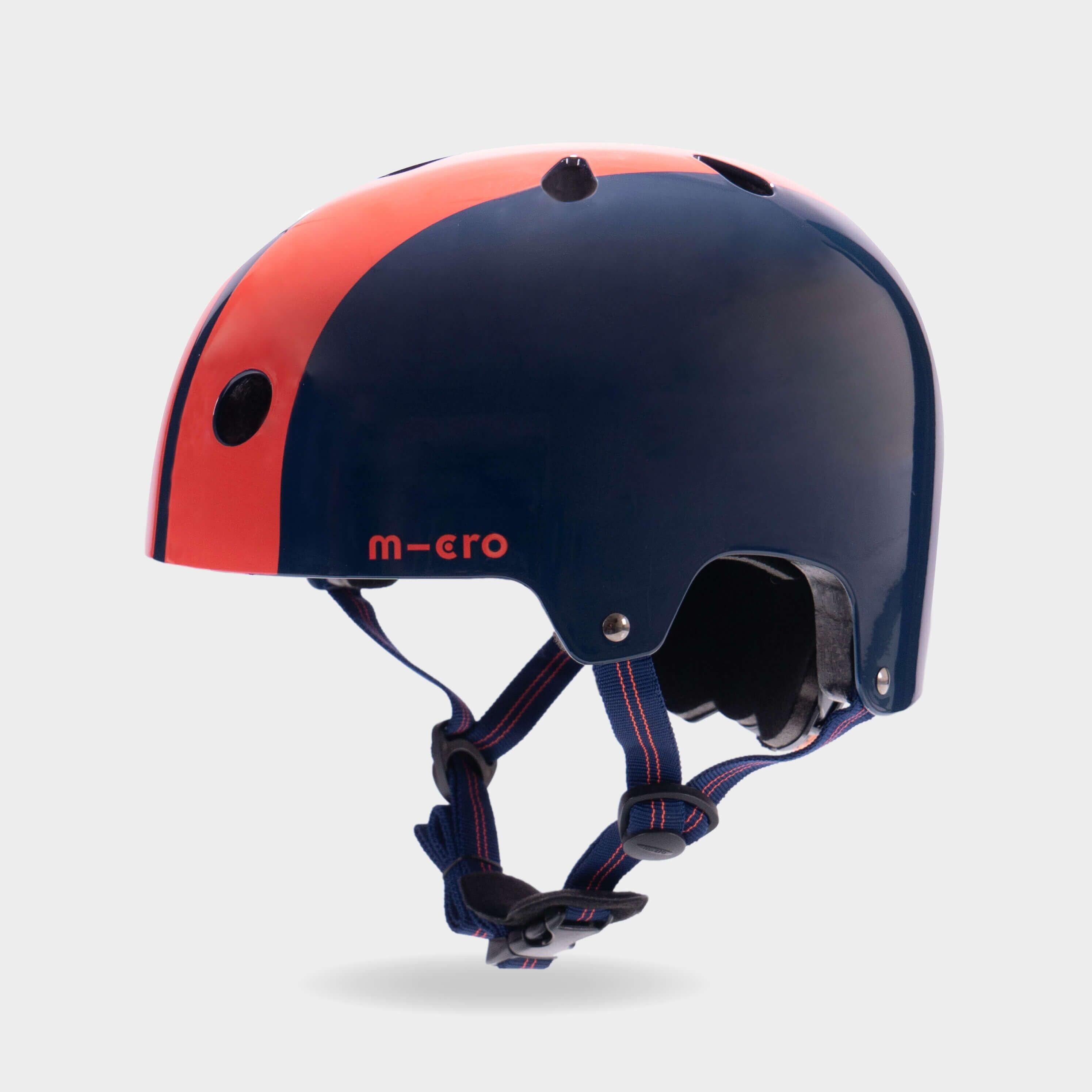 Stripe Blue/Red Printed Helmet 1/7