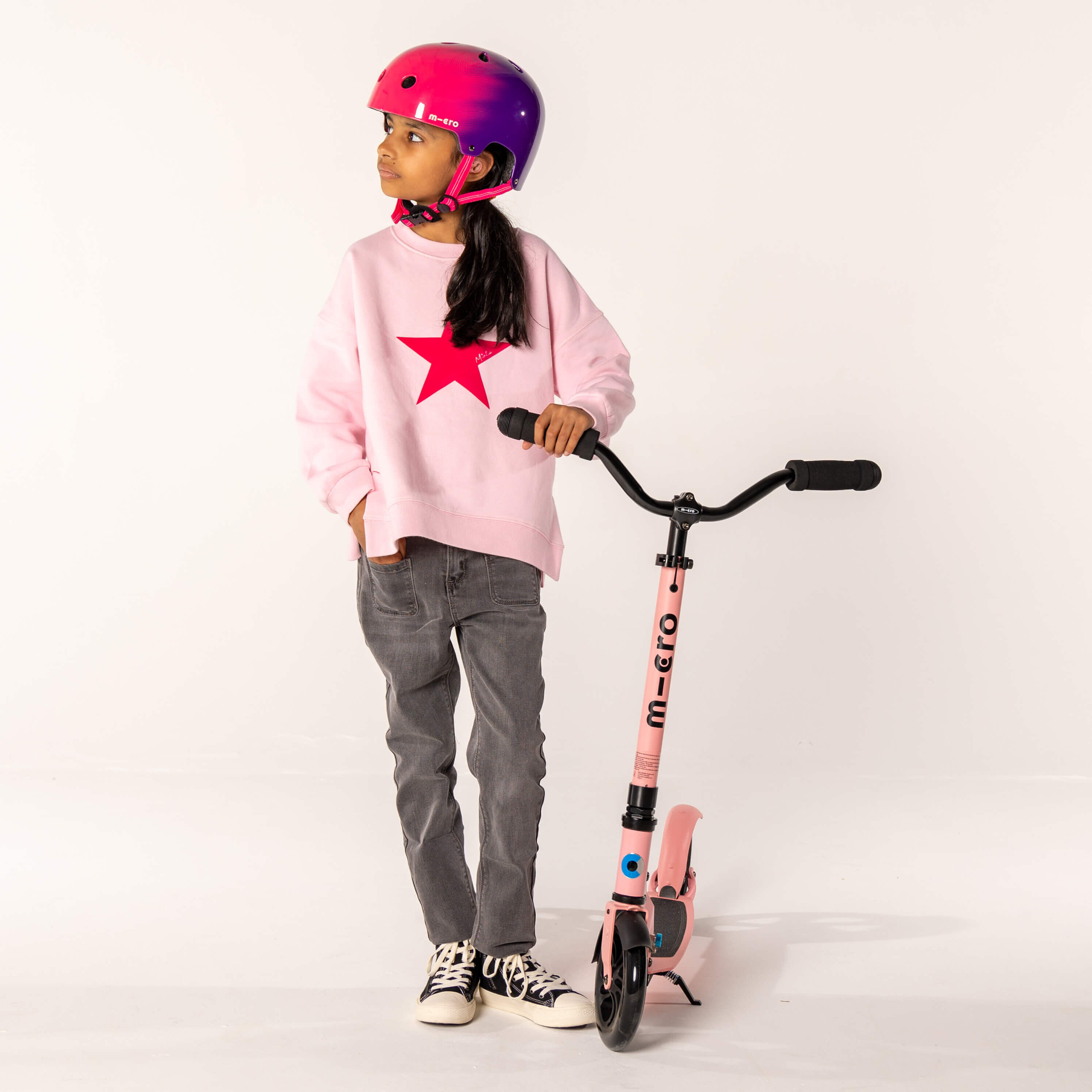 Printed Helmet: Ombre Purple/Pink 5/7